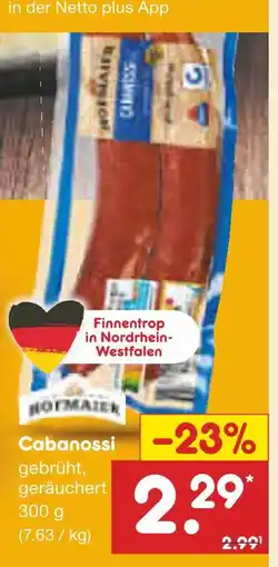 Netto Marken-Discount Hofmaier cabanossi Angebot