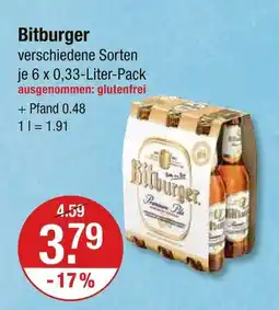 V Markt Bitburger verschiedene sorten Angebot
