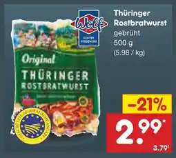 Netto Marken-Discount Wolf thüringer rostbratwurst Angebot