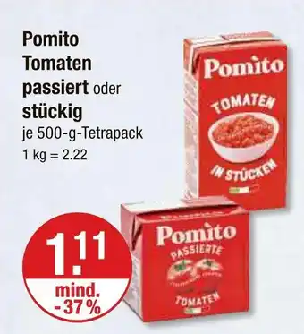 V Markt Pomito tomaten passiert Angebot