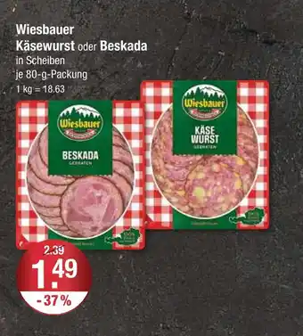 V Markt Wiesbauer käsewurst Angebot