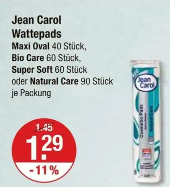 V Markt Jean carol maxi oval wattepads Angebot