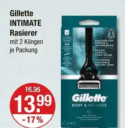 V Markt Gillette intimate rasierer Angebot