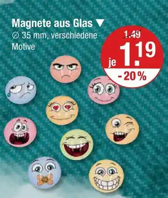 V Markt Magnete aus glas Angebot