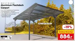 Netto Marken-Discount Westmann aluminium flachdach carport weiß Angebot