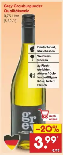 Netto Marken-Discount Grey grauburgunder qualitätswein Angebot