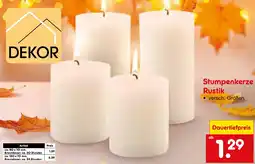 Netto Marken-Discount Dekor stumpenkerze rustik Angebot