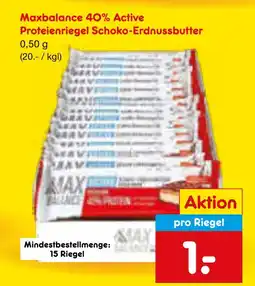Netto Marken-Discount Maxbalance 40% active proteinriegel schoko-erdnussbutter Angebot