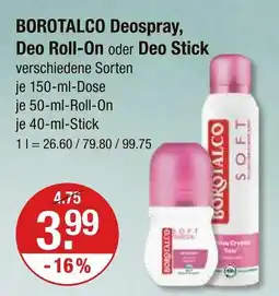 V Markt Borotalco deospray Angebot