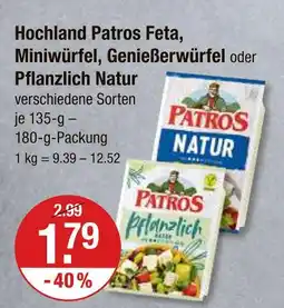 V Markt Hochland patros feta miniwürfel Angebot