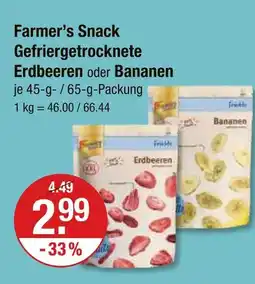 V Markt Farmer’s snack gefriergetrocknete erdbeeren Angebot
