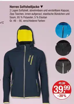 V Markt Herren softshelljacke Angebot