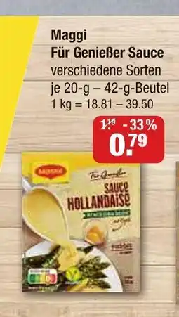 V Markt Maggi für genießer sauce Angebot