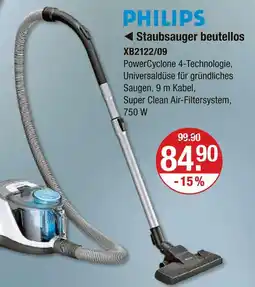 V Markt Philips staubsauger beutellos Angebot