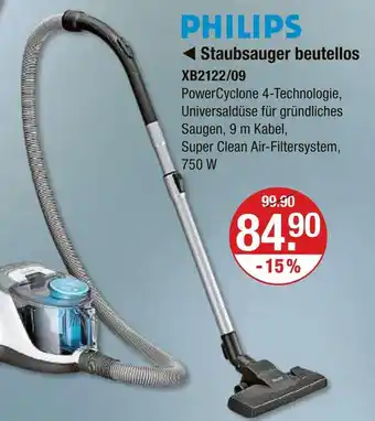 V Markt Philips staubsauger beutellos Angebot