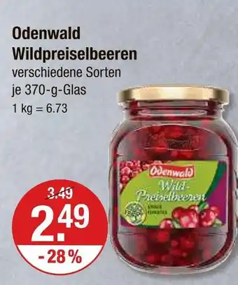 V Markt Odenwald wildpreiselbeeren Angebot