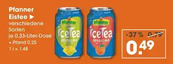 V Markt Pfanner eistee sparkling lemon Angebot