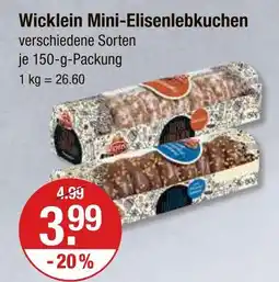 V Markt Wicklein mini-elisenlebkuchen Angebot