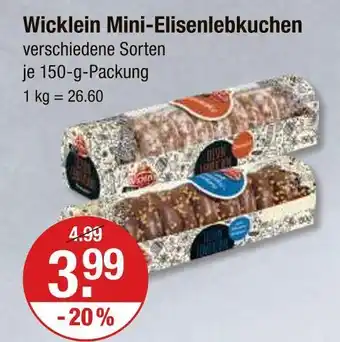V Markt Wicklein mini-elisenlebkuchen Angebot