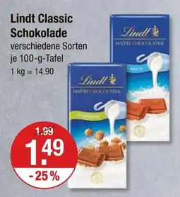 V Markt Lindt classic schokolade Angebot