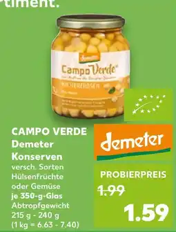 Kaufland Demeter campo verde konserven Angebot