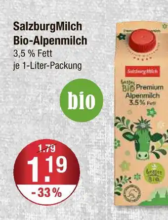 V Markt Salzburgmilch bio-alpenmilch Angebot