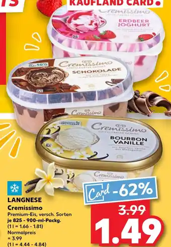 Kaufland Langnese cremissimo erdbeer joghurt Angebot