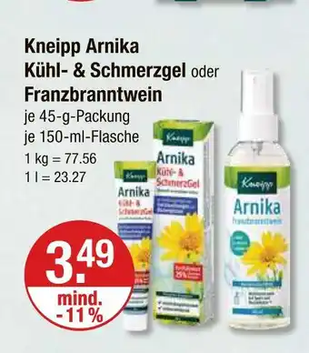 V Markt Kneipp arnika kühl- & schmerzgel Angebot