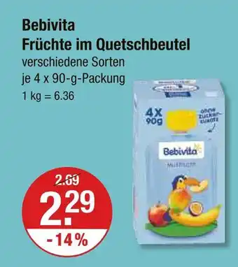 V Markt Bebivita früchte im quetschbeutel Angebot