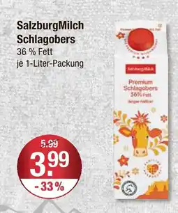 V Markt Salzburgmilch schlagobers Angebot