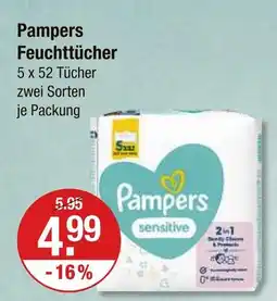 V Markt Pampers feuchttücher sensitive Angebot