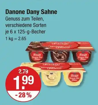 V Markt Danone dany sahne Angebot