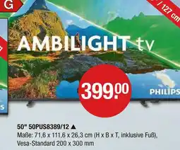 V Markt Philips ambilight tv 50 50pus8389/12 Angebot