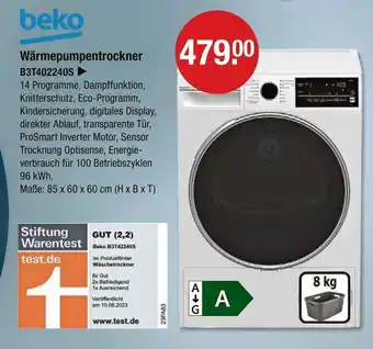 V Markt Beko wärmepumpentrockner Angebot