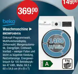 V Markt Beko waschmaschine bm3wfu4841a Angebot