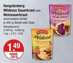 V Markt Hengstenberg mildessa sauerkraut Angebot