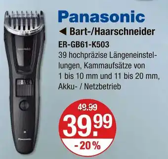 V Markt Panasonic bart-/haarschneider Angebot
