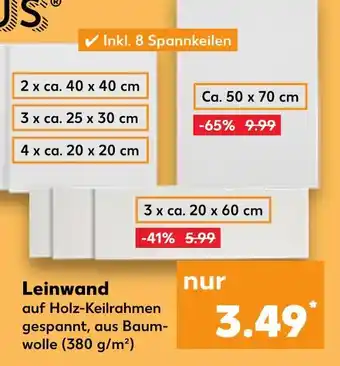 Kaufland Leinwand 2 x ca. 40 x 40 cm Angebot