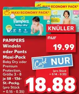 Kaufland Pampers windeln maxi-pack Angebot