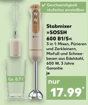 Kaufland Sossh stabmixer 600 b1/s Angebot