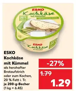 Kaufland Esko kochkäse mit kümmel Angebot