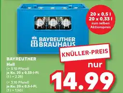 Kaufland Bayreuther brauhaus bayreuther hell 20 x 0,33-l-fl Angebot