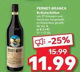 Kaufland Fernet-branca kräuterbitter Angebot
