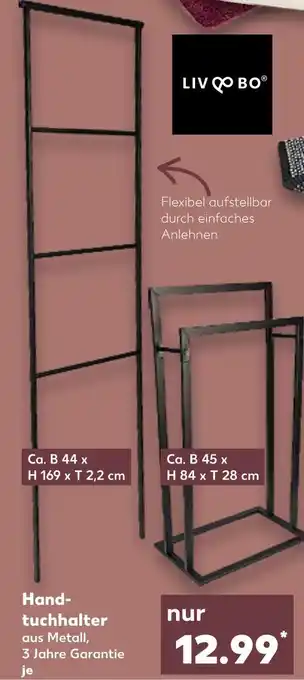 Kaufland Liv bo handtuchhalter, ca. b 44 x h 169 x t 2,2 cm Angebot