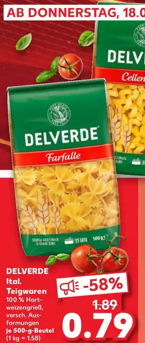 Kaufland DELVERDE Ital. Teigwaren Angebot
