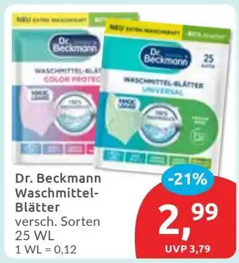 Budni Dr. Beckmann Waschmittel- Blätter Angebot