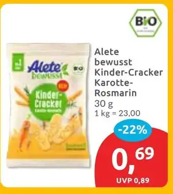Budni Alete bewusst Kinder-Cracker Karotte- Rosmarin Angebot