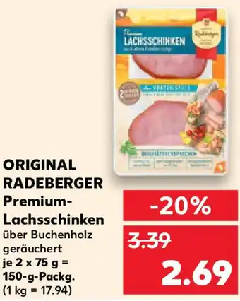 Kaufland ORIGINAL RADEBERGER Premium Lachsschinken Angebot