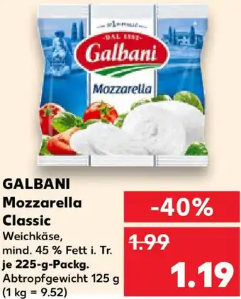 Kaufland GALBANI Mozzarella Classic Angebot