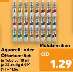 Kaufland TALENTUS Aquarell oder Ölfarben-Set Angebot